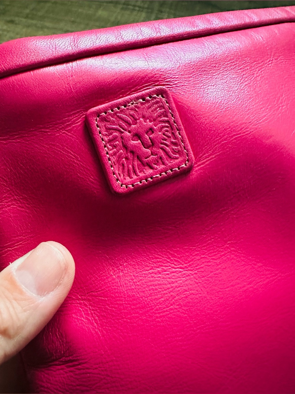 Vintage Anne Klein Pink Leather Clutch / Buttery Soft Leather Inside & Out